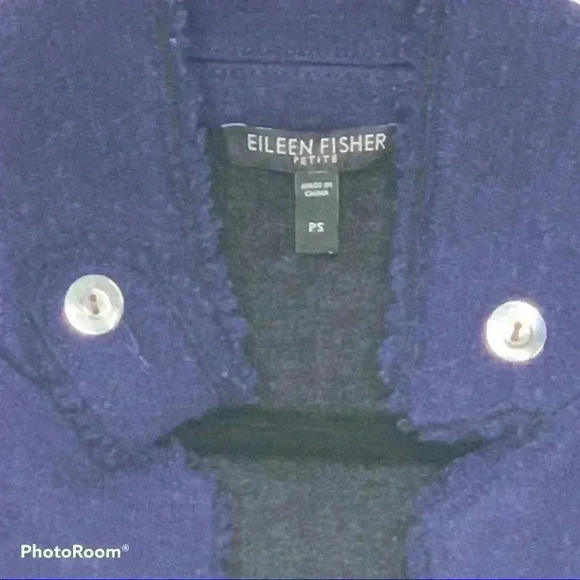 Eileen Fisher Merino Wool Knit Purple Blazer - Picture 3 of 6